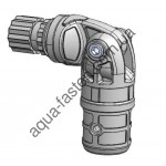 TFp254 Узел карданный пластиковый, для труб с наружным  Ø 22 мм  или внутренним  Ø 29 мм (серый)